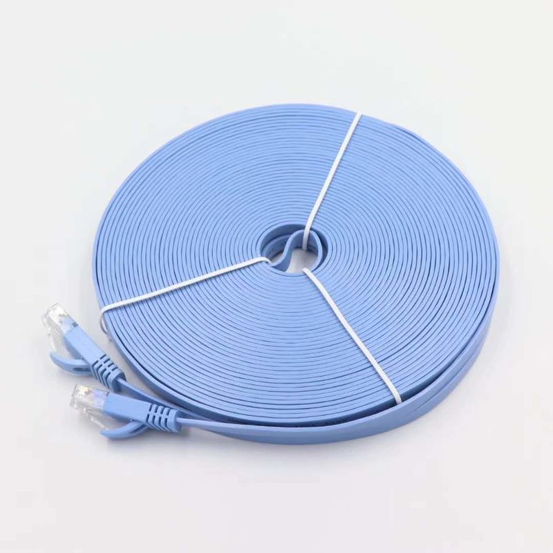 ETL DELTA UL Cat5e Cat6 Rj45 Flat Cable Rohs 35M Ethernet Network Cable
