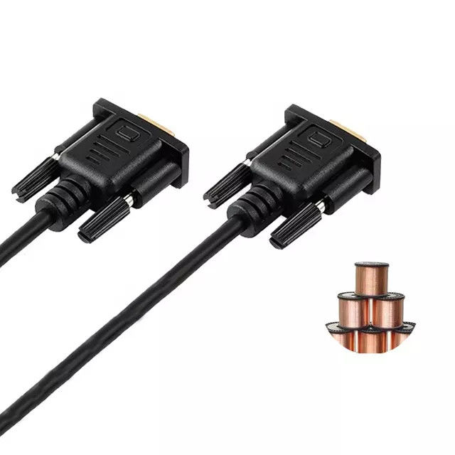 RS232 DB9 9 Pin Serial Cable Male To Male Video Data Transmission Gold Plate
