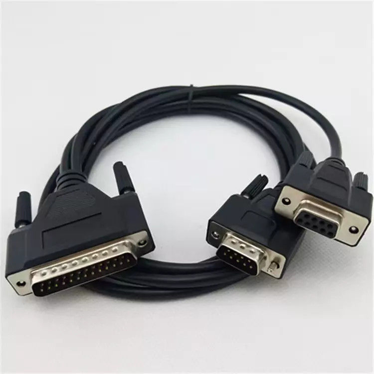 DB9M To DB25M Computer Printer Cable DB25 Male To DB9 Female Extension Cable OEM ODM