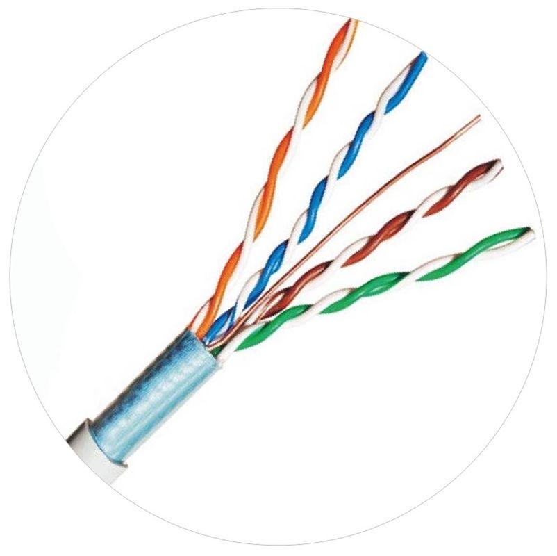 100MHz FTP UTP Network Patch Cords 4pr 24awg Cat5e LDPE LSZH LSOH Jacket