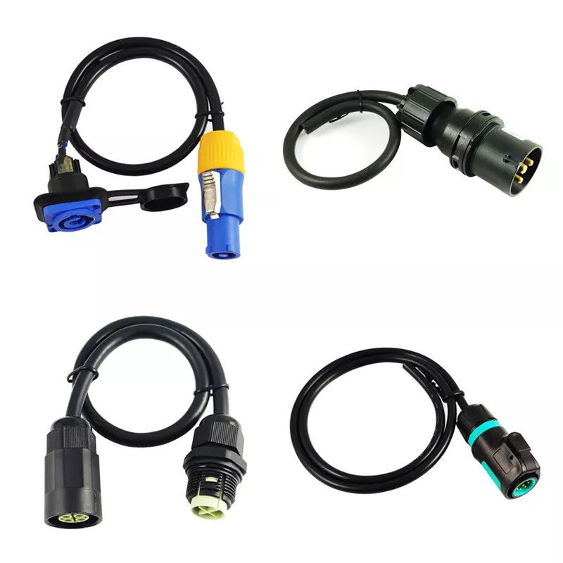 M8 M12 3 Pin 3 Core Robot Wiring Harness Male Female Connector Cable IP65