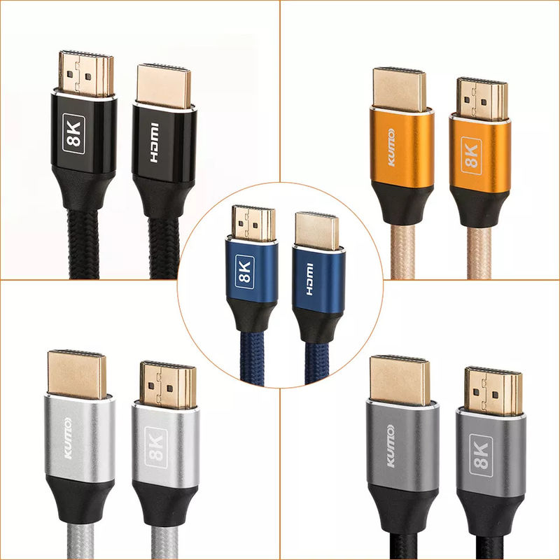 HDR TDR Test 48gbps Gold Plated 4k HDMI Cable 120Hz Supports Ethernet 3D 4K HDTV