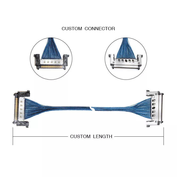 Micro Coaxial LVDS Cable 40 Pin 5.9 Inch For Mini ITX Motherboard LCD Monitor