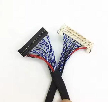 100% Test 1.25mm 2.0mm Pitch 20 30 40 Pin Connector LVDS Shielded Wire LCD Display Cable Assembly