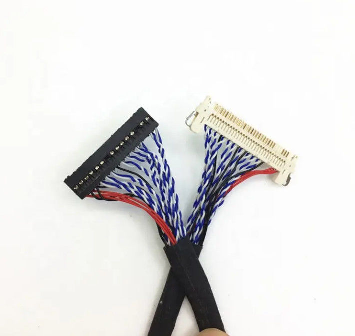 1.25mm 2.0mm Pitch 20 30 40 Pin Connector LVDS Shielded Wire LCD Display Cable Assembly