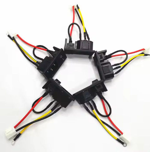 Flame Retardant Electrical Wire Harness 2pin-16Pin UL 1007 22awg Black Wire Color