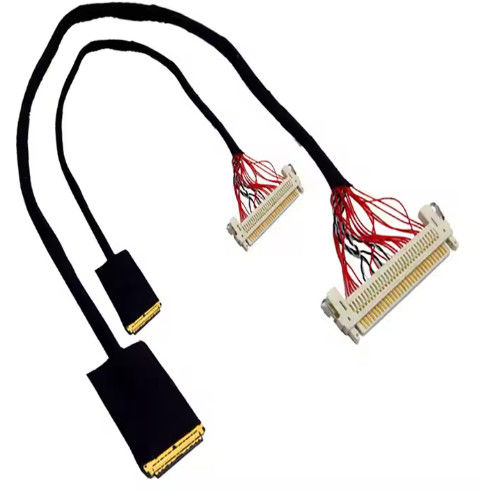 UL VW-1 Rated 300V 30 Pin Connector LVDS Cable Jacket with AWG26-28 Copper Conductor and Flammability Rating