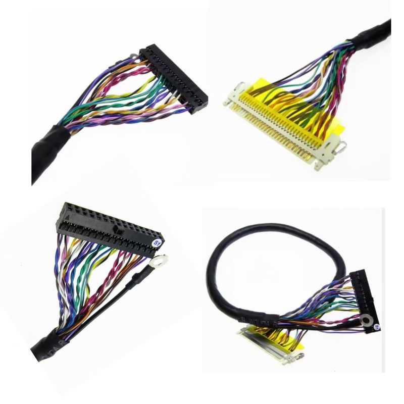 Lvds Harness 30 Pin Connector Cable Assembly Manufacture with AWG26-28 Wire Gauge UL VW-1 Jacket