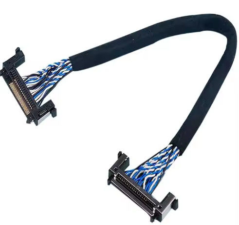 Industrial 2 Core Cable Custom Cable Assembly with 10×OD Bending Radius