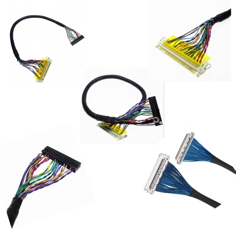 Customized LVDS Cable Assembly for TFT LCD and Camera Modules with 105C Temperature Rating from Professional Wire Harness