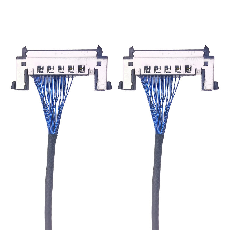 High-Precision Custom Cable For Ultra-Thin Coaxial LVDS Display, LED Screen Silver-Coated Wire Solutions