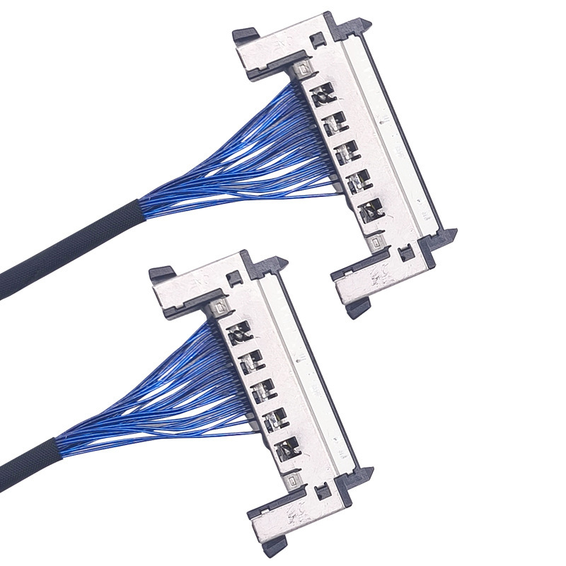 High-Precision Custom Cable For Ultra-Thin Coaxial LVDS Display, LED Screen Silver-Coated Wire Solutions