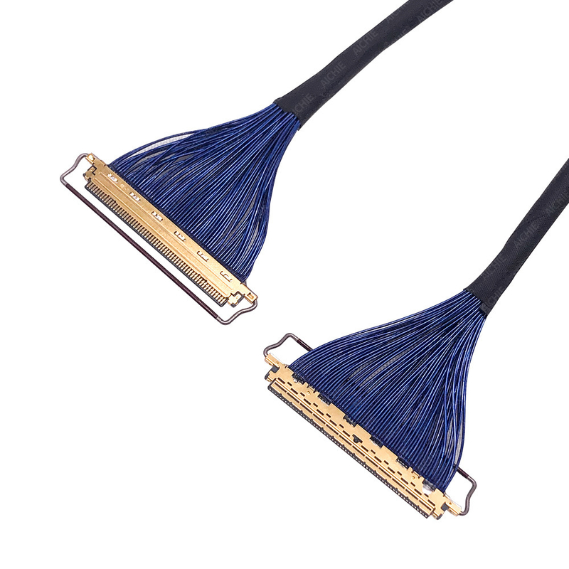 High-Precision Custom Cable For Ultra-Thin Coaxial LVDS Display, LED Screen Silver-Coated Wire Solutions