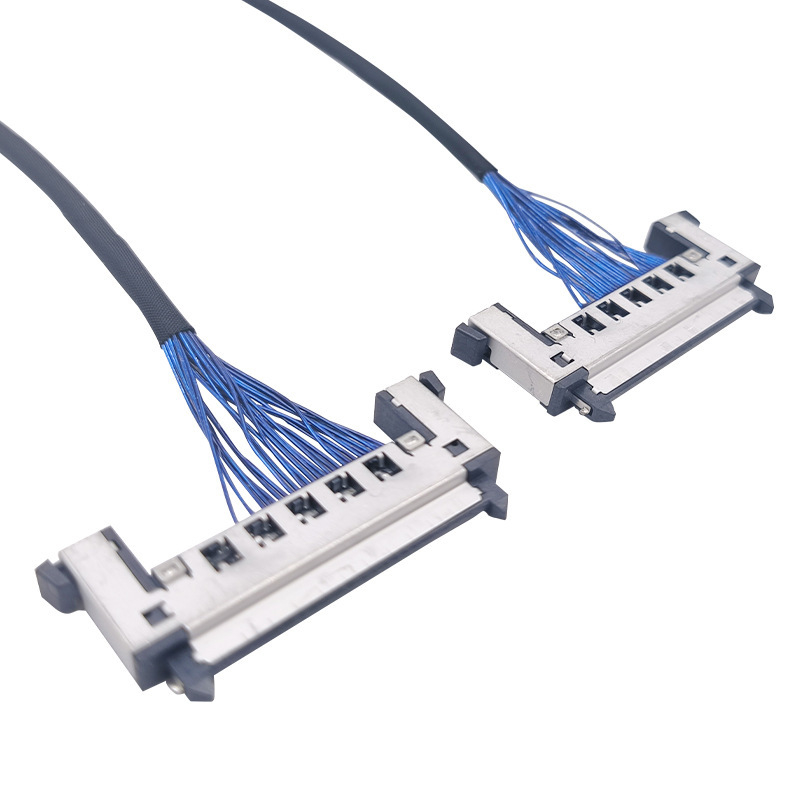 High-Precision Custom Cable For Ultra-Thin Coaxial LVDS Display, LED Screen Silver-Coated Wire Solutions