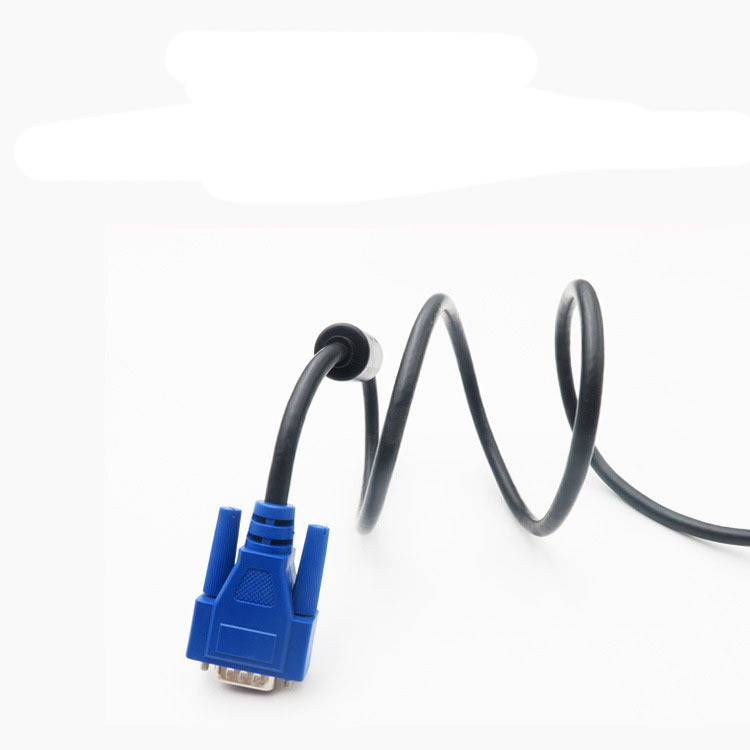 Custom Cable Design  Male-To-Male Power Cable With Dual Ferrite Cores, Projector Display HD Adapter Data Cable, Computer VGA Connection Cablewire Harness Manufacturer