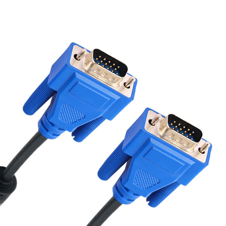 Custom Cable Design  Male-To-Male Power Cable With Dual Ferrite Cores, Projector Display HD Adapter Data Cable, Computer VGA Connection Cablewire Harness Manufacturer