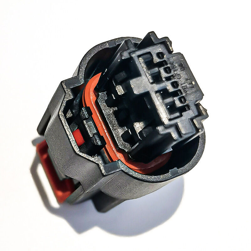 Molex 34967-4021 4-Pin Black Automotive Connector Housing with Red Locking Clip, Original Molex Connector