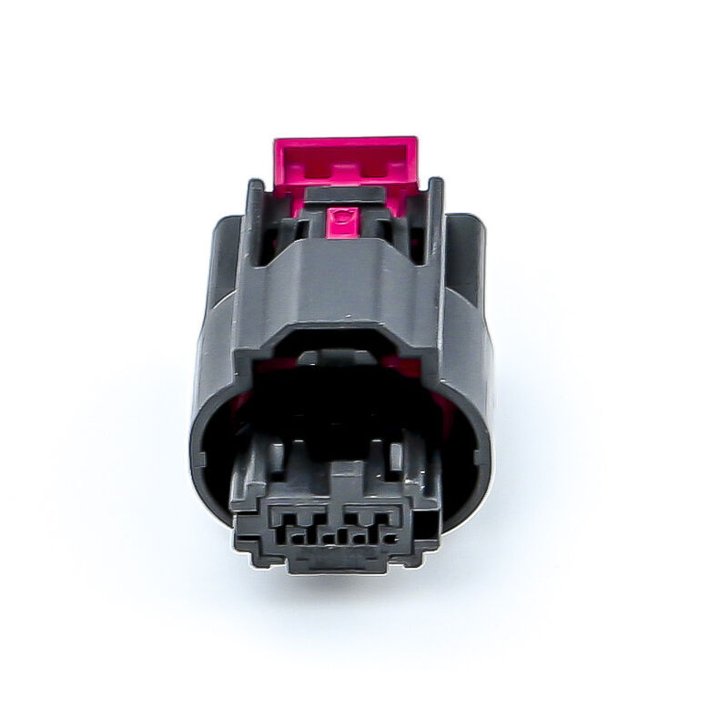 Molex 34967-4021 4-Pin Black Automotive Connector Housing with Red Locking Clip, Original Molex Connector