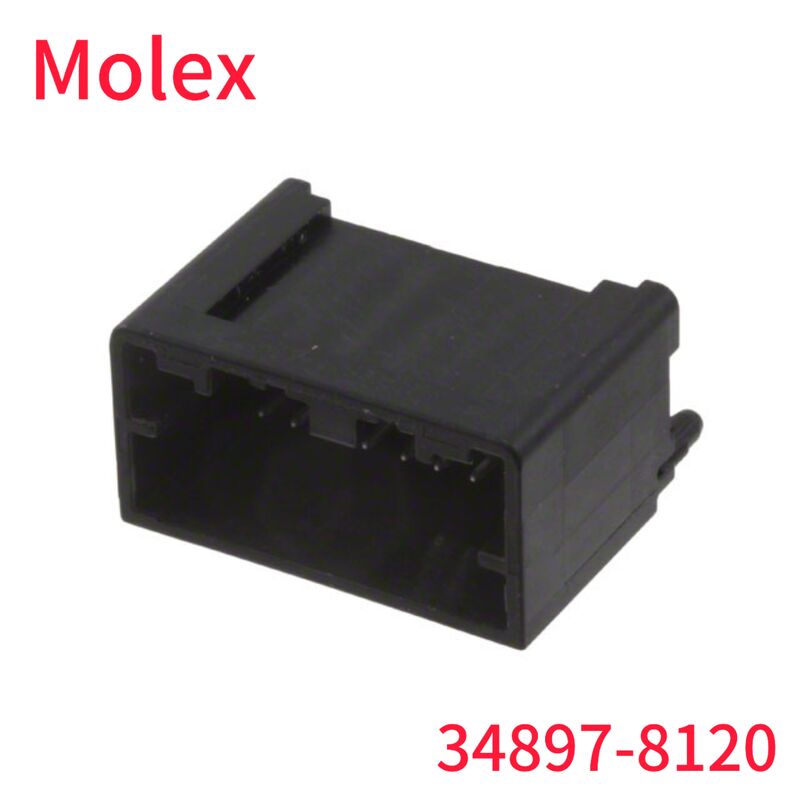 Molex 34897-8120 12 Position Tin Plated Right Angle Surface Mount PCB Connector Mini50 34897 Series