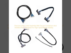 Precision LVDS Cable Assembly With Secure Connectors And Shielded Pairs, Designed For High-Speed Signal Stability