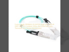 Custom length 100GBASE-FR QSFP28 Single QSFP-40G-FR QSFP-100G-FR-S  Lambda 1310nm 2km DOM Fiber Optic Transceiver Wire Harness Manufacturers