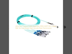 Ultra-Fast Custom Cable Assembly 200G QSFP-DD Copper DAC for Low Power, High Density Data Transmission